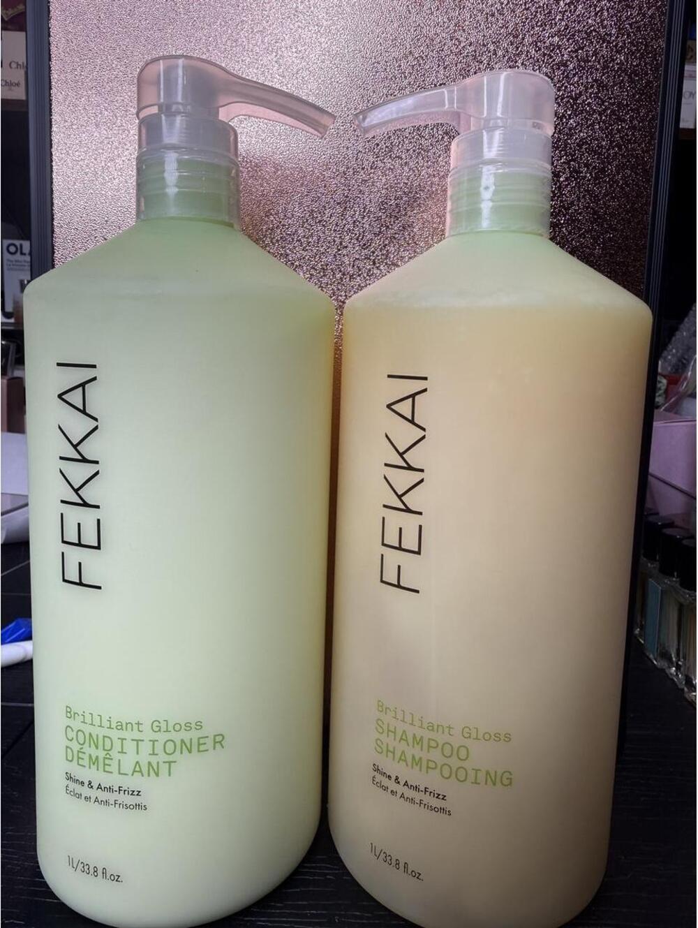FEKKAI Brilliant Gloss Shampoo & Conditioner Duo Set Jumbo Liter Bottles